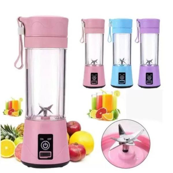 Imagem de Liquidificador mini mixer juicer 6 laminas recarregavel usb 380 ml bmf911