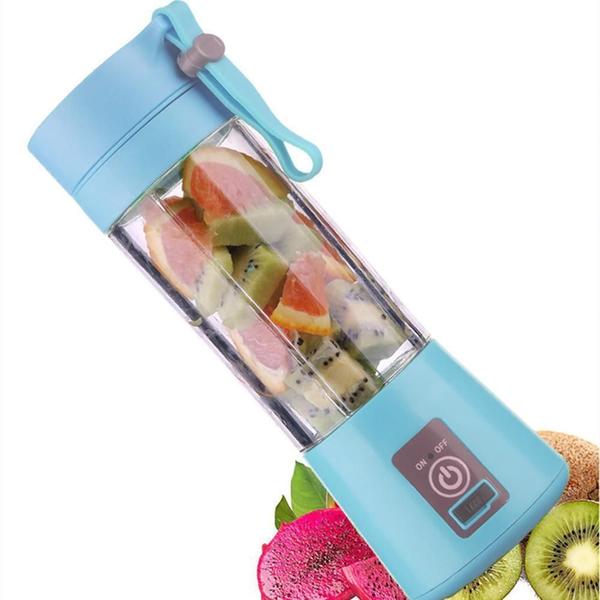 Liquidificador Mini Portátil Bateria Squeeze Azul - Lumi Imagem de Liquidificador Mini Portátil Bateria Squeeze Azul