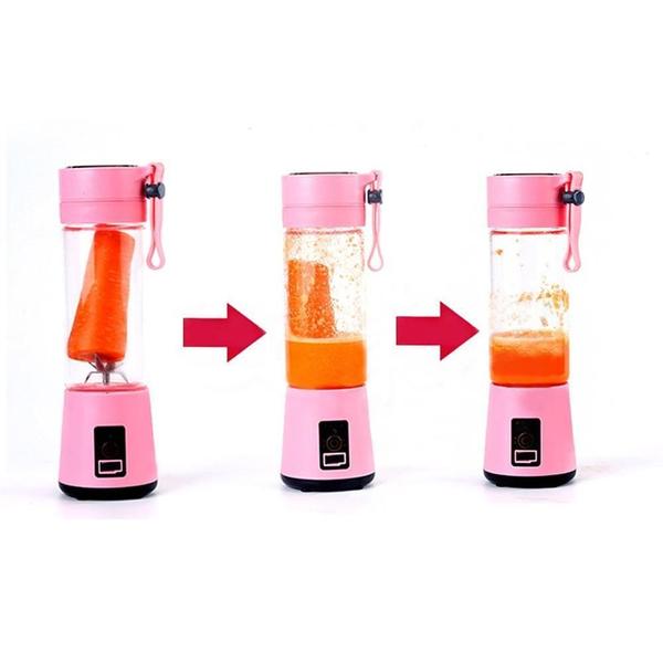 Liquidificador Mini Portátil Bateria Squeeze Rosa - Lumi Imagem de Liquidificador Mini Portátil Bateria Squeeze Rosa