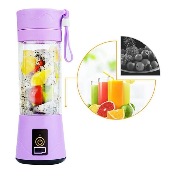Liquidificador Mini Portátil Bateria Squeeze Roxo - Lumi Imagem de Liquidificador Mini Portátil Bateria Squeeze Roxo