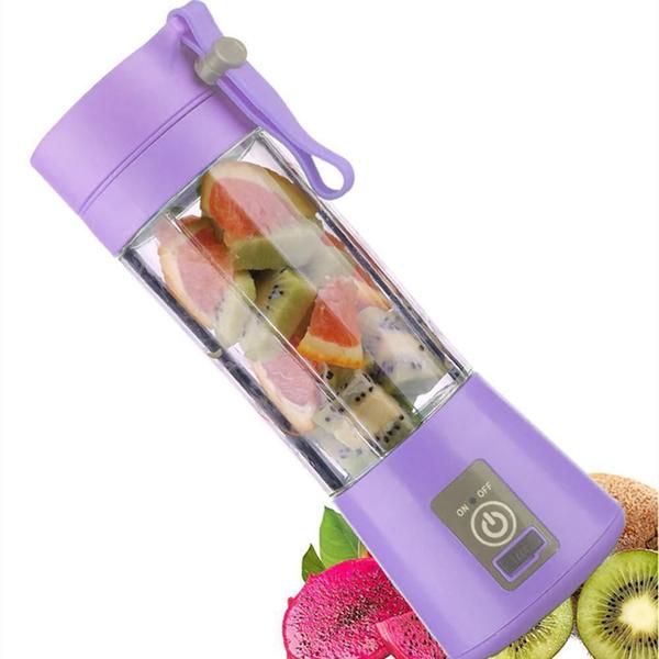 Liquidificador Mini Portátil Bateria Squeeze Roxo - Lumi Imagem de Liquidificador Mini Portátil Bateria Squeeze Roxo