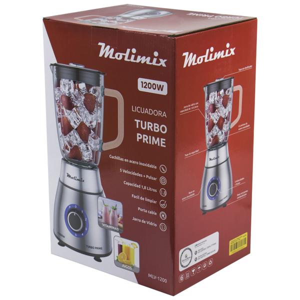 Imagem de Liquidificador Molimix Turbo Prime MLV-1200 - 1200W - 1.8L - 220V - Prata