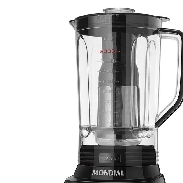 Imagem de Liquidificador Mondial L-1100BI 3L, 12 Velocidades+Pulsar, 1100W, Preto/Inox