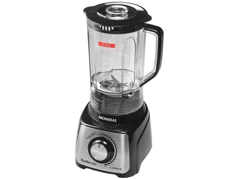 Imagem de Liquidificador Mondial L-1200 BI - Preto Inox com Filtro 12 Velocidades 1200W