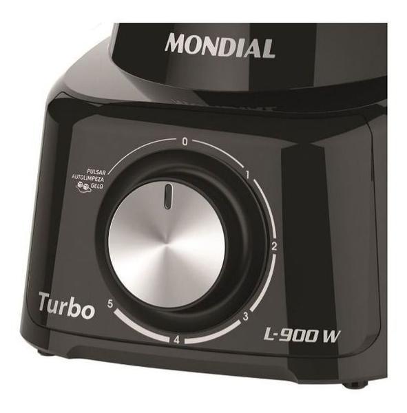 Imagem de Liquidificador Mondial L-900 2,7l 5veloc Turbo 900w 127v Pre Preto 127V