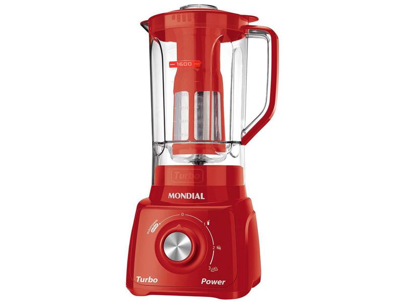 Imagem de Liquidificador Mondial L-99-FR Vermelho - com Filtro 3 Velocidades 550W