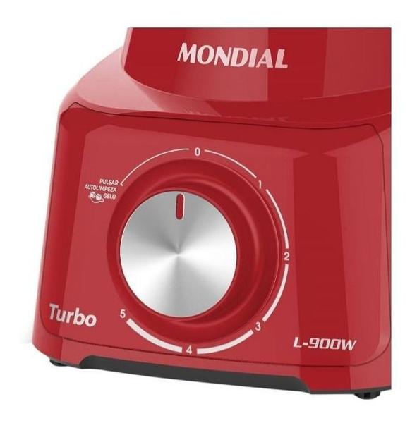 Imagem de Liquidificador Mondial L900 2,7l 5veloc Turbo 900w 127v Verm Vermelho 127V