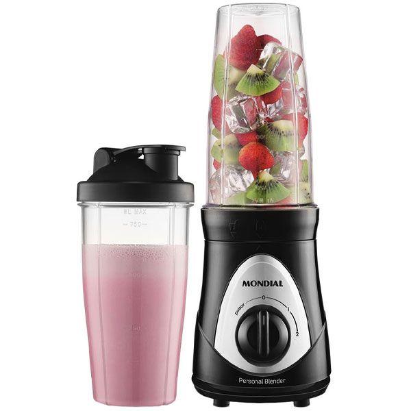 Imagem de Liquidificador Mondial Personal Blender DG-01 300 Watts 2 Velocidades + Pulsar 127V ~ 60HZ - Preto/Prata