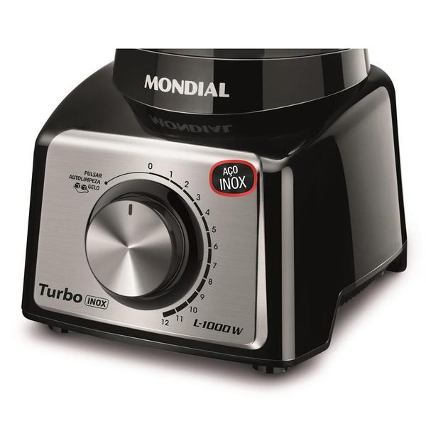 Imagem de Liquidificador Mondial Premium 1000W 3L L-1000BI Preto - 127V