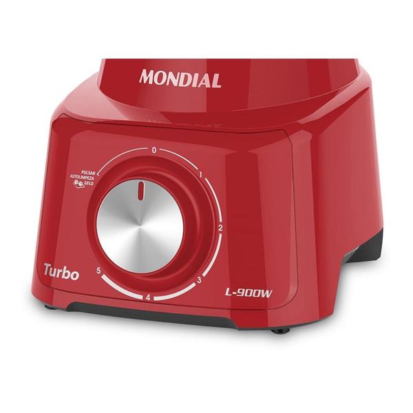 Imagem de Liquidificador Mondial Turbo 5 Vel Filtro 900W  Vermelho