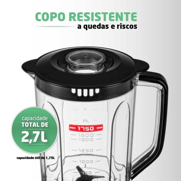 Imagem de Liquidificador Mondial Turbo 900W 2,7L L-900FB - 220V