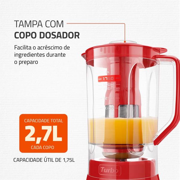 Imagem de Liquidificador Mondial Turbo 900W L-900 FR-2C