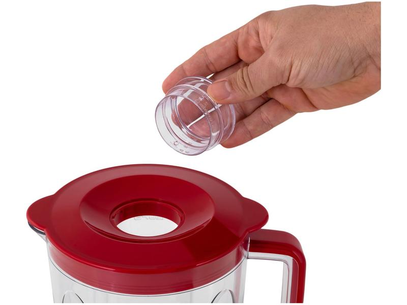 Imagem de Liquidificador Mondial Turbo Inox L-1100 RI Vermelho com Filtro 12 Velocidades 1100W