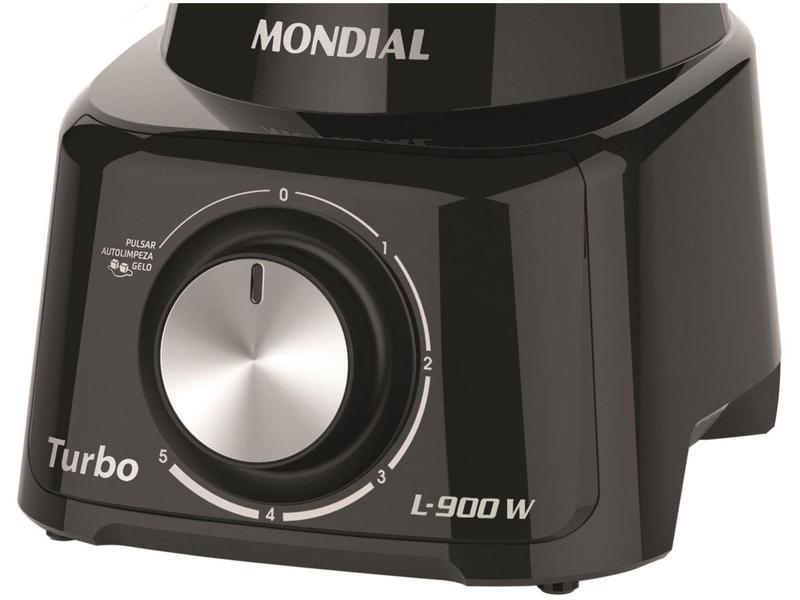 Imagem de Liquidificador Mondial Turbo L-900 FB Copo 2,7L  - Preto Com Filtro 05 Velocidades 900W