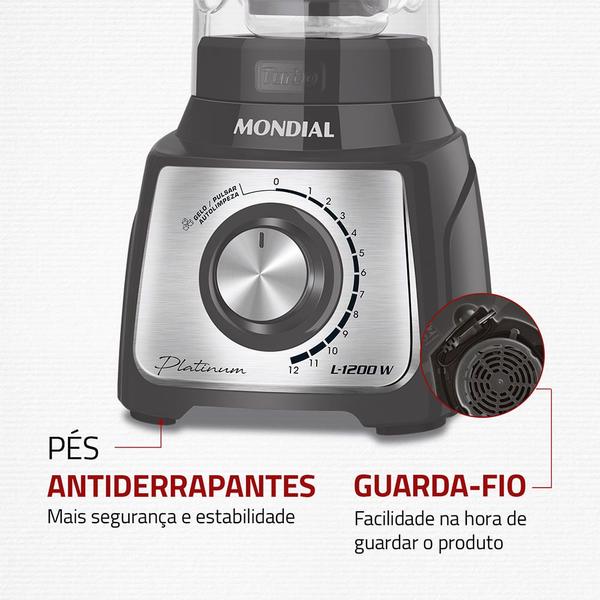 Imagem de Liquidificador Mondial Turbo Platinum L-1200-PI