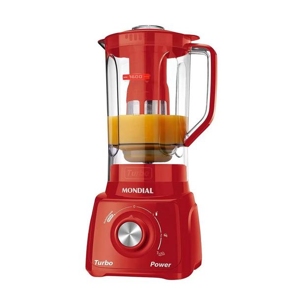 Imagem de Liquidificador Mondial Turbo Power com 3 Velocidades 550W L-99FR Vermelho