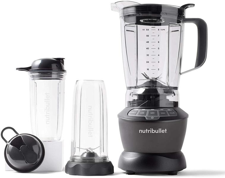 Imagem de Liquidificador NutriBullet Combo Blender 1200W Cinza 1,8L com acessórios