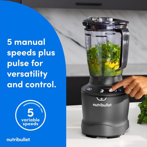 Imagem de Liquidificador NutriBullet SmartSense 5 velocidades 1400W Gunmetal Grey