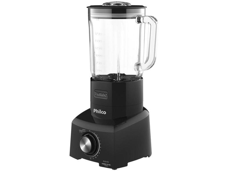 Imagem de Liquidificador Philco Turbo Glass PLQ1350  - Copo de Vidro 2,65L Preto 12 Velocidades 1200W