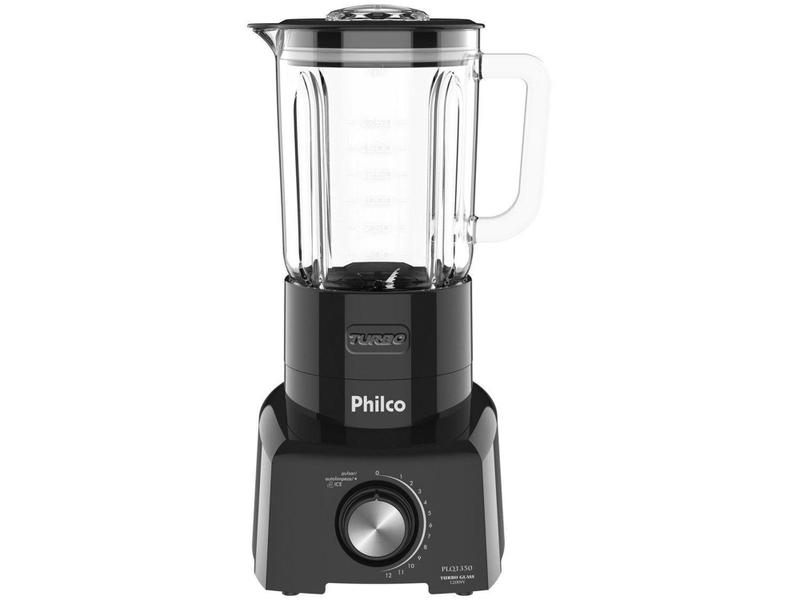 Imagem de Liquidificador Philco Turbo Glass PLQ1350  - Copo de Vidro 2,65L Preto 12 Velocidades 1200W