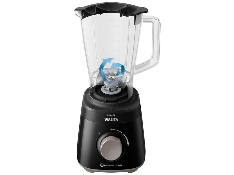 Imagem de Liquidificador Philips Walita Daily RI2110/91 - Preto 2 Velocidades 550W