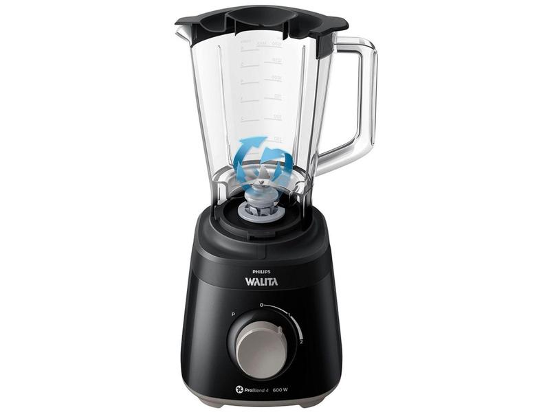 Imagem de Liquidificador Philips Walita Daily RI2112/90 - Preto com Filtro 2 Velocidades 600W