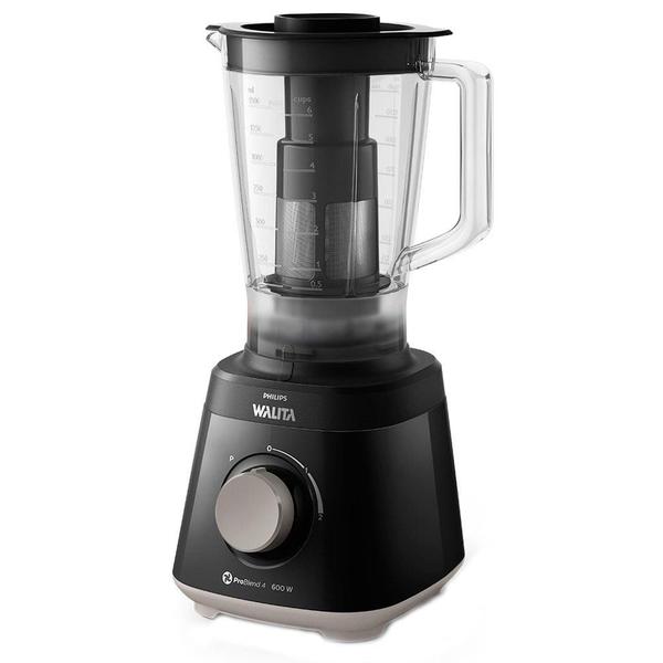 Imagem de Liquidificador Philips Walita Daily RI2112 com filtro, Copo de Plástico, 2 Velocidades + Pulsar, Jarra San, 600W, Preto