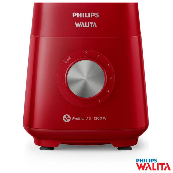 Imagem de Liquidificador Philips Walita Problend Serie 5000 com 05 Velocidades e Jarra com 3,0 Litros Vermelho - RI2240