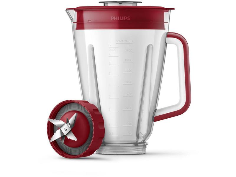 Imagem de Liquidificador Philips Walita Serie 5000 RI2240/40 - Vermelho 5 Velocidades + Pulsar 1200W