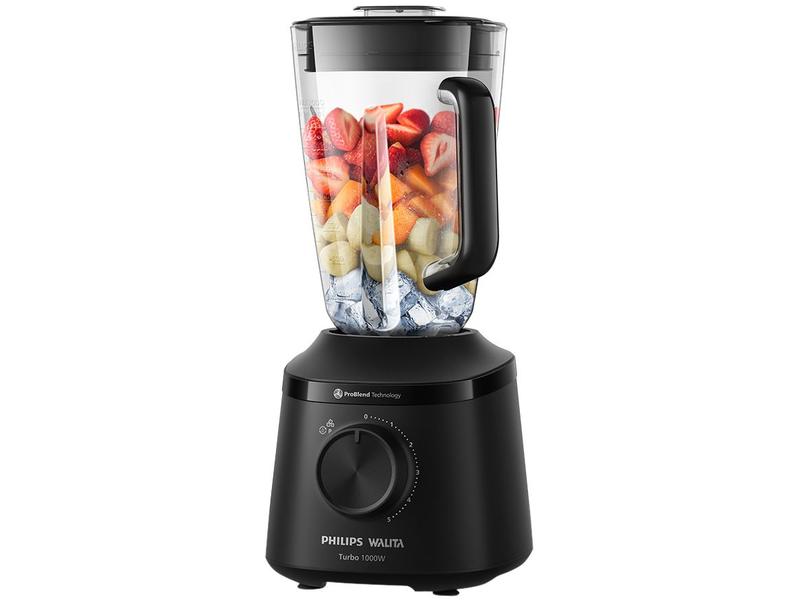 Liquidificador Philips Walita Series 3000 HR2270 5 Velocidades + Pulsar 1000W Preto Liquidificador Philips Walita Series 3000 HR2270 5 Velocidades + Pulsar 1000W Preto