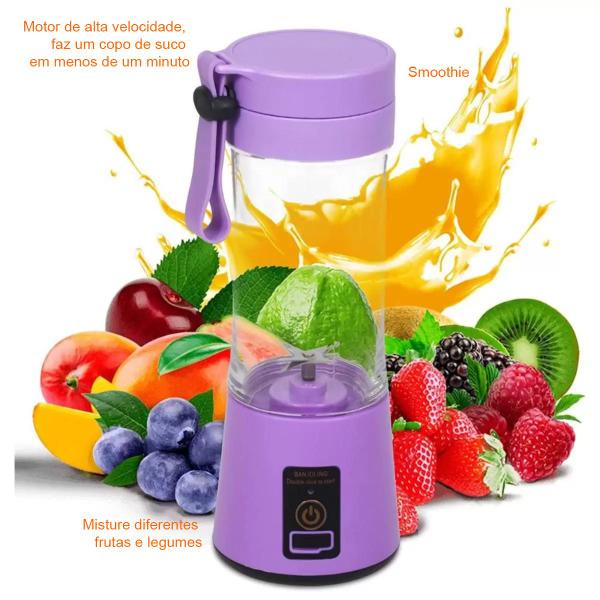 Liquidificador Portáti Mixer Juice Usb Recarregável 6 Lâmina - ELLO Imagem de Liquidificador Portáti Mixer Juice Usb Recarregável 6 Lâmina