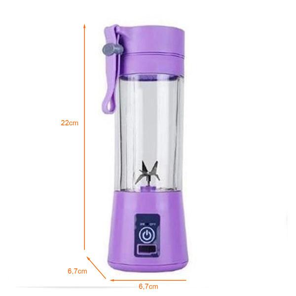 Liquidificador Portáti Mixer Juice Usb Recarregável 6 Lâmina - ELLO Imagem de Liquidificador Portáti Mixer Juice Usb Recarregável 6 Lâmina