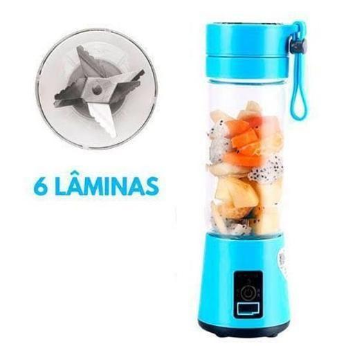 Liquidificador Portátil 6 Laminas 380Ml Usb - Ello Imagem de Liquidificador Portátil 6 Laminas 380Ml Usb