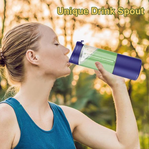 Liquidificador portátil IOCsmart para batidos/smoothies 530ml azul Imagem de Liquidificador portátil IOCsmart para batidos/smoothies 530ml azul
