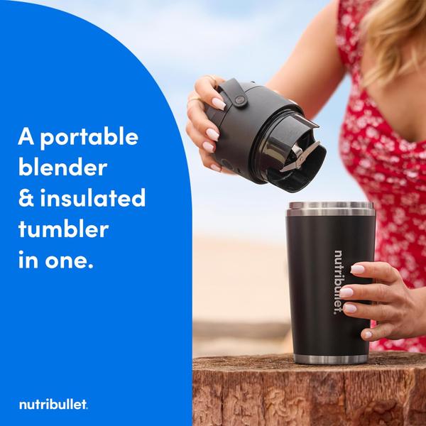 Imagem de Liquidificador portátil NutriBullet Flip NBPB50350AW com copo