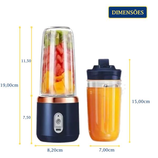 Liquidificador Portátil Recarregável Mixer Whey Academia Exercício Camping Passeio Trabalho Vitamina Shake Suco Imagem de Liquidificador Portátil Recarregável Mixer Whey Academia Exercício Camping Passeio Trabalho Vitamina Shake Suco