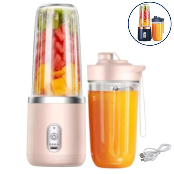 Liquidificador Portátil Recarregável Mixer Whey Academia Exercício Camping Passeio Trabalho Vitamina Shake Suco Imagem de Liquidificador Portátil Recarregável Mixer Whey Academia Exercício Camping Passeio Trabalho Vitamina Shake Suco