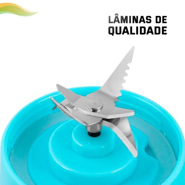 Liquidificador Portátil Recarregável USB 6 Lâminas Mini - Knup Imagem de Liquidificador Portátil Recarregável USB 6 Lâminas Mini