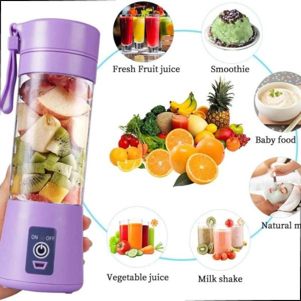 Liquidificador Portátil Recarregável USB - Prático - Mercado Shop.Sa Imagem de Liquidificador Portátil Recarregável USB - Prático