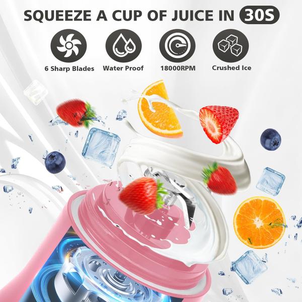 Liquidificador portátil Swietonic Personal Juicer 600mL com manga Imagem de Liquidificador portátil Swietonic Personal Juicer 600mL com manga