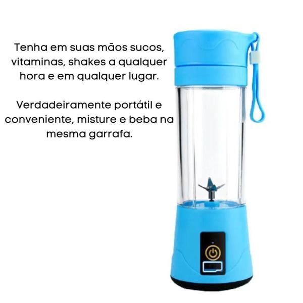 Imagem de Liquidificador Portátil USB 6 Lâminas 380ml