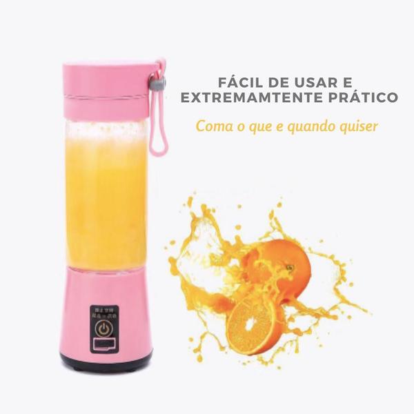 Liquidificador Portátil USB Azul para Frutas - KNUP Liquidificador Portátil Imagem de Liquidificador Portátil USB Azul para Frutas