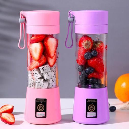 Imagem de Liquidificador Portátil Usb Rosa Para Frutas E Suco