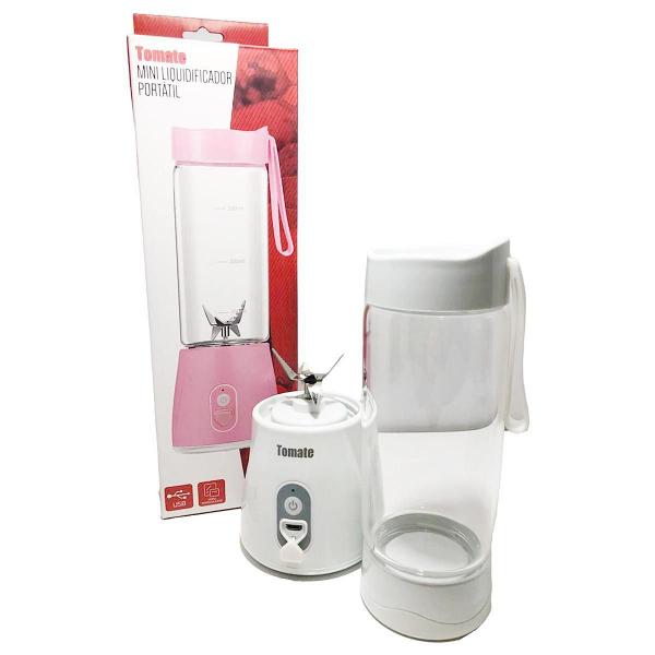 Liquidificador Portátil Vidro Recarregável Usb - Branco - Tomate Imagem de Liquidificador Portátil Vidro Recarregável Usb - Branco