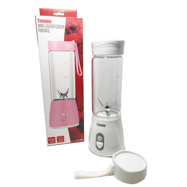 Liquidificador Portátil Vidro Recarregável Usb - Branco - Tomate Imagem de Liquidificador Portátil Vidro Recarregável Usb - Branco