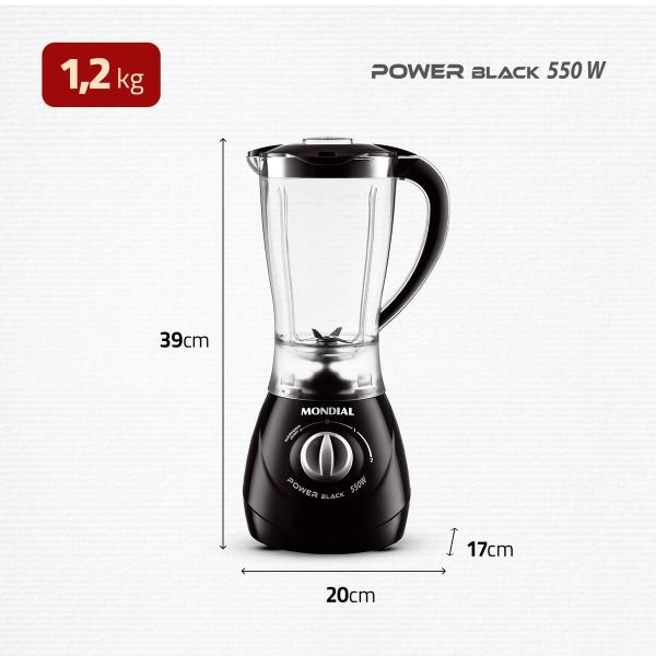 Imagem de Liquidificador Power 2 Preto L-28 Mondial 110v