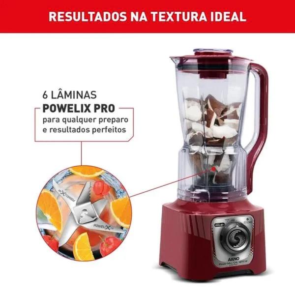 Imagem de Liquidificador Power Max Carmim Xxl 1200W 220V Ln55W5B2 Ln86