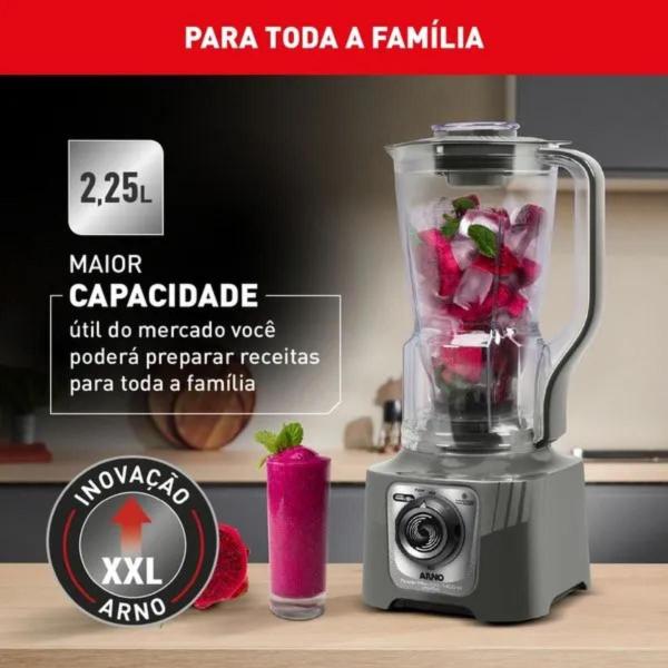 Imagem de Liquidificador Power Max Xxl 1400W 220V Cinza Ln55Xbb2 Ln87