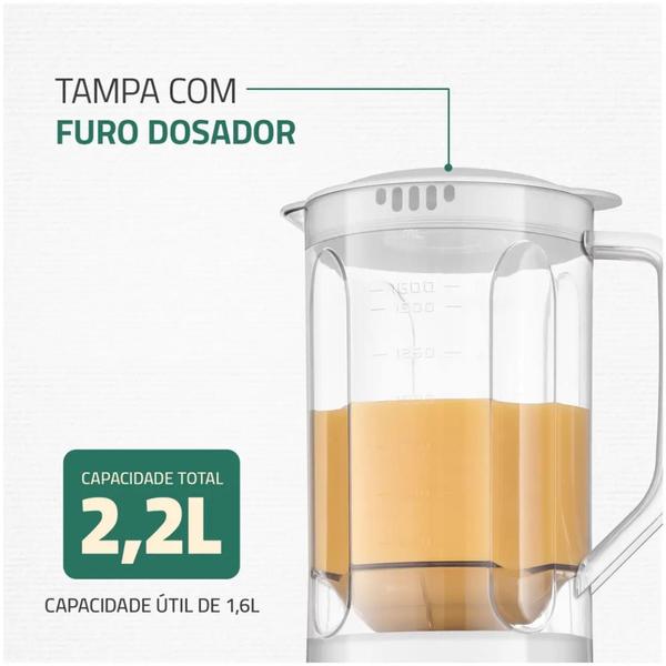 Imagem de Liquidificador Pratic Power Mondial L97w Branco 550w 127v com 2 Velocidades + Pulsar