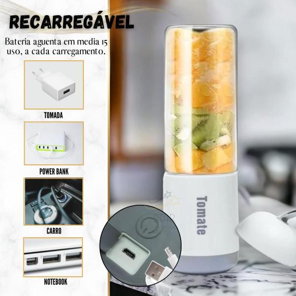 Liquidificador Recarregável Usb Portátil Com Lâminas Potente - Star Capas E Acessórios Imagem de Liquidificador Recarregável Usb Portátil Com Lâminas Potente